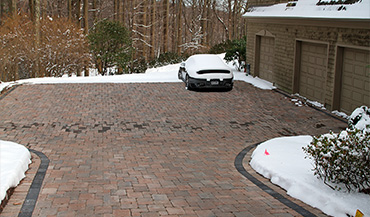 Heated paver driveway