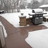 Custom heated patio and sidewalk