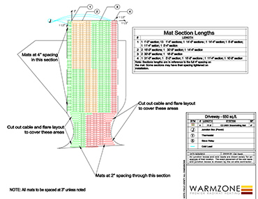 Warmzone heated driveway with pavers system design