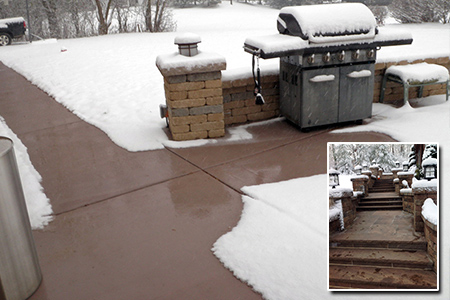 Heat sidewalks, paths, steps, and other outdoor areas.